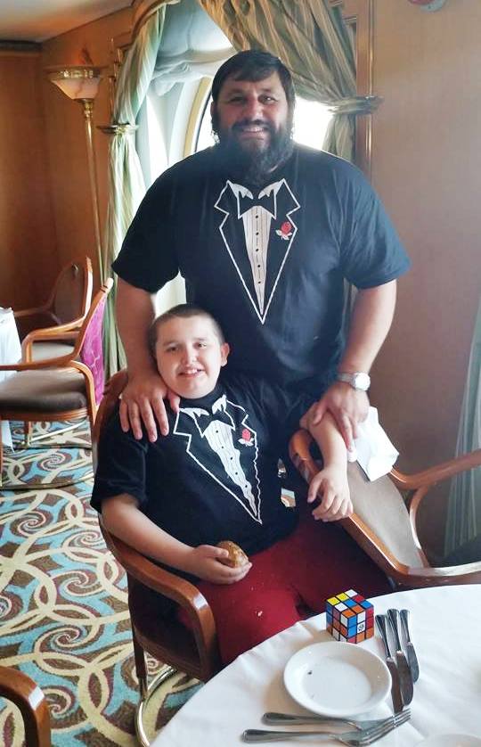 Father and Son with Tuxedo T-Shirts